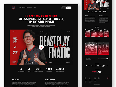 BOOM Esports - Website Exploration