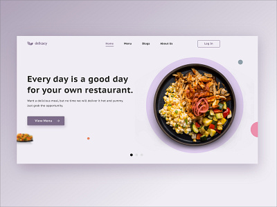 Food Restaurant Landing Page - delicacy branding colors design drink food food and drink food app food illustration illustraion landing page menu restaurant restaurant branding