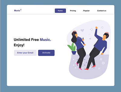 Music Home Page illustration
