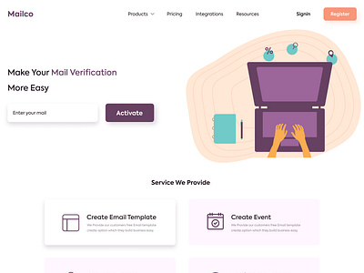 Mail Verification Landing Page