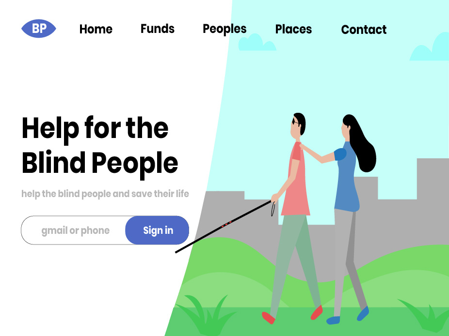 Blind Charity People Home by suresh krishna on Dribbble