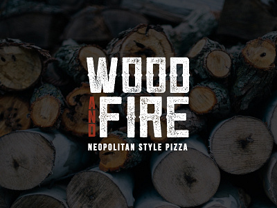 Wood and Fire Logo Concept One branding identity logo pizza pizzeria restaurant