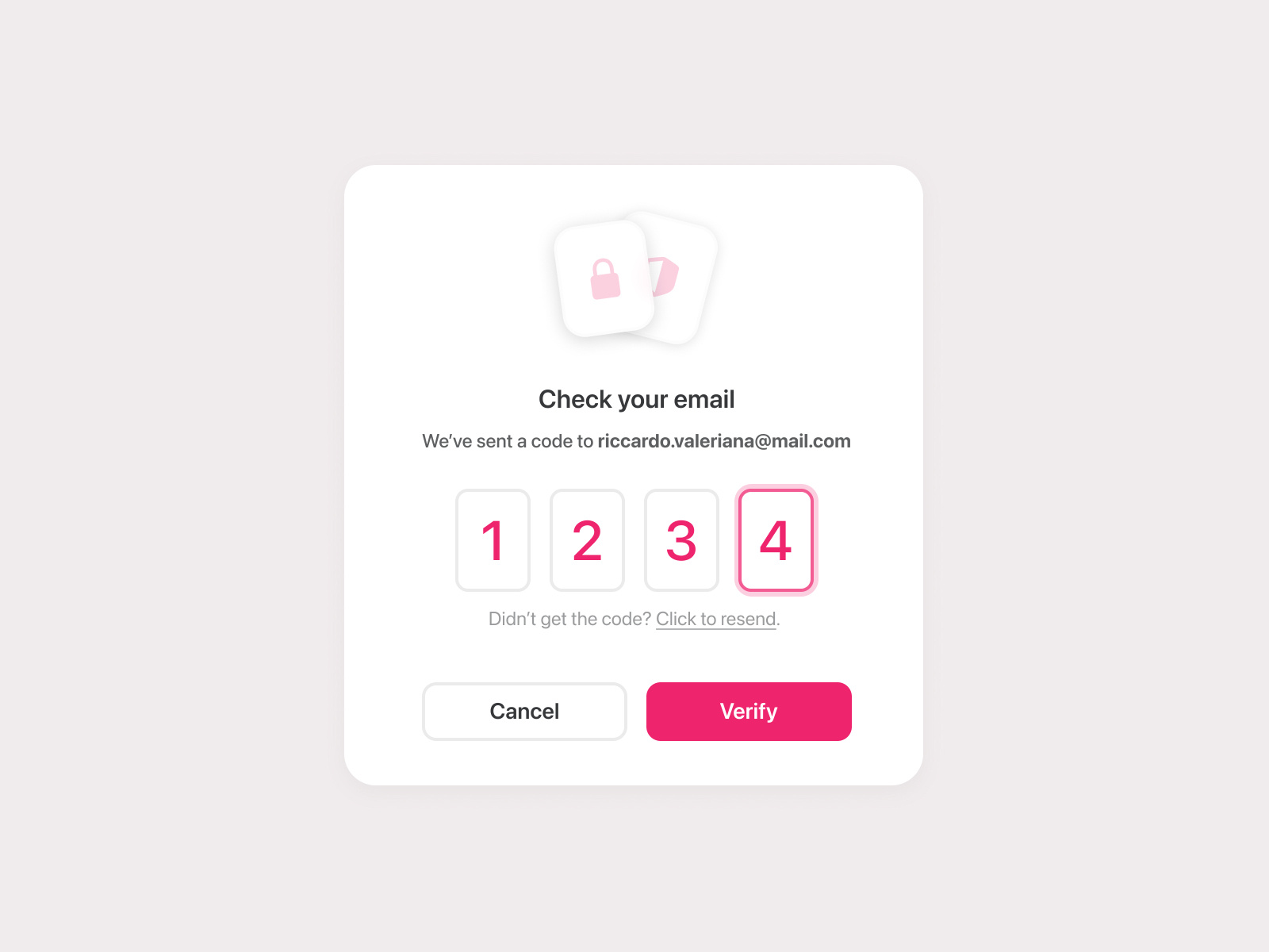 Modal UI by Riccardo Valeriana on Dribbble image.