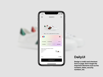 Daily Challenge - Check Out form app apple apple pay blur branding checkout clean dailyui design fashion graphic design gucci illustrator ios iphone ui ux