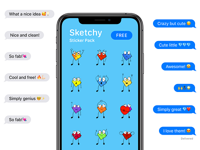 Sketchy - Sticker Pack (iMessage available now)