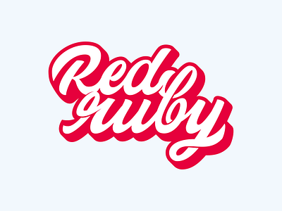 Red Ruby 2d graphic design hand lettering lettering letters logo logotype red ruby sticker type typography