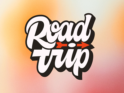 Road Trip clean custom type graphic design handlettering lettering letters logotype road sign sticker trip type typography