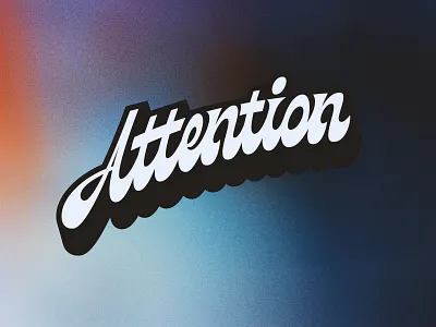 Attention attention custom type graphic design handlettering lettering letters logo logotype sticker type typography