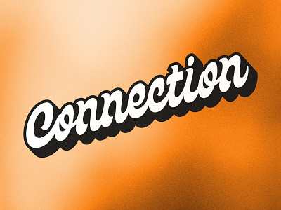 Connection connection custom type graphic design handlettering lettering letters logo logotype orange sticker type typography