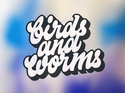 Birds And Worms bird custom type graphic design handlettering lettering letters logo logotype sticker type typography worm