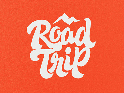 Road Trip custom type graphic design handlettering lettering logo logotype road sticker trip type typography