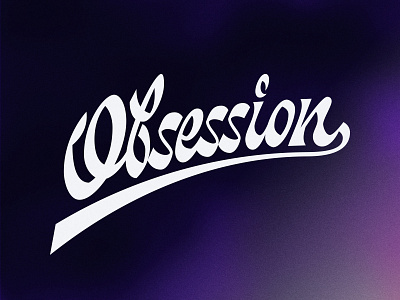 Obsession graphic design handlettering lettering logo logotype obsession sticker type typography