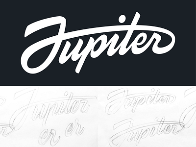 Jupiter branding hand lettering identity jupiter lettering logo logo design logotype script script logotype sketch sticker type typography