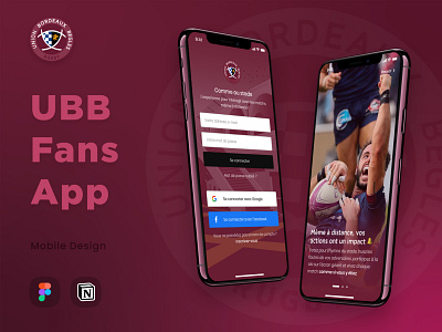 Bordeaux Rugby Mobile App app experience mobile rugby sport ui ux