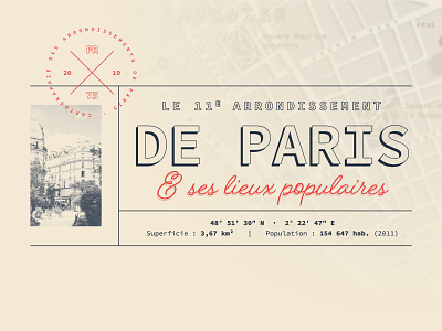 Paris - 11th arrondissement | Map design [1] branding cartography design illustration map map design minimal paris typography