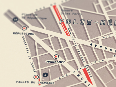 Paris - 11th arrondissement | Map design [4] cartography design illustration map map design minimal paris poster vector