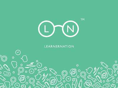 Learner Nation Branding Experience brand design diseño glasses green ident logo marca simple