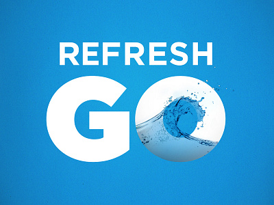 Refresh Go ad beach big brand fresh go logo movement refresh type water wave