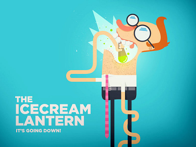 The Icecream Lantern Pt2 animated cartoons eat flat fun glasses icecream illustration illustrator light saga