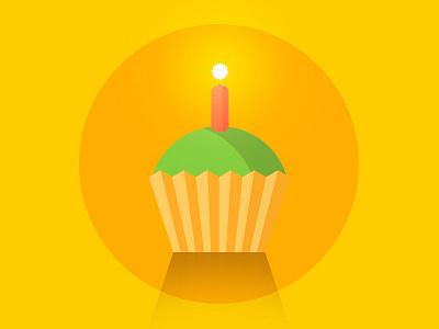 Happy Birthday Jose! birthday candle candy cupcake flat illustration tnt