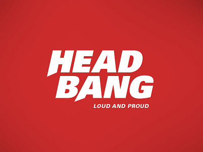 Headbang brand headbanging ident identidad logo metal rock