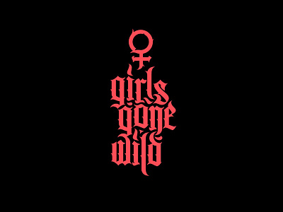 Girls Gone Wild brand curves font girl gone logo red type wild