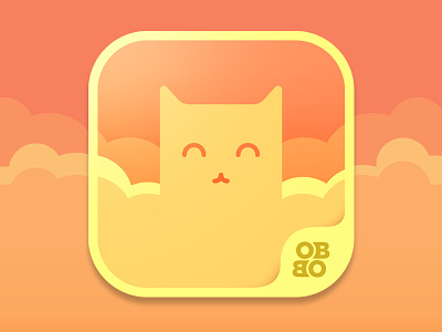 Where's the Cat App Icon android apk app cat clouds icon ios kitten logo mobile sunset ui