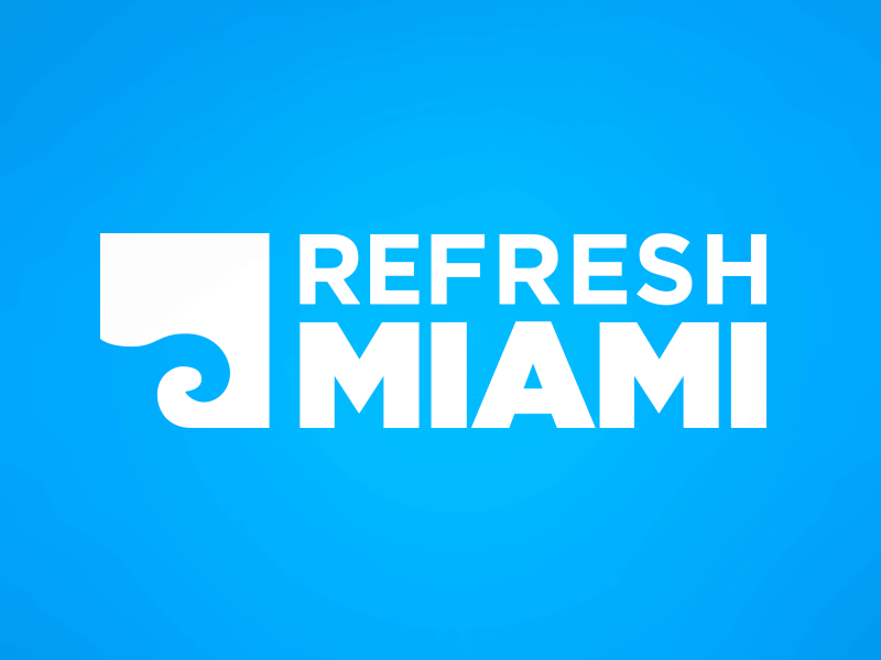 Refresh Miami brand branding fresh logo miami refresh wave