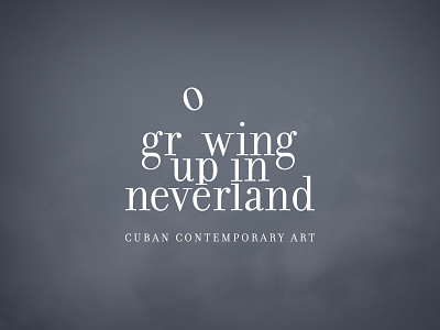 Growing Up In Neverland Ident art cloud expo fantasy fly font logo neverland poster type