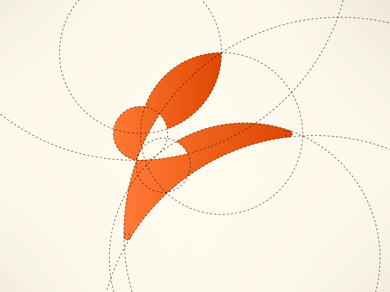 Rabbit Logo Guides golden ratio guides jump fast orange logo branding brand target arrow bunny rabbit