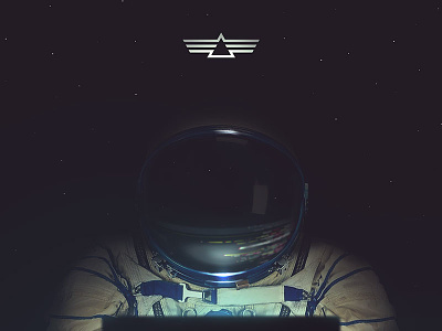 Space Games II astronaut code cosmonauta design helmet reflection space suit ui website
