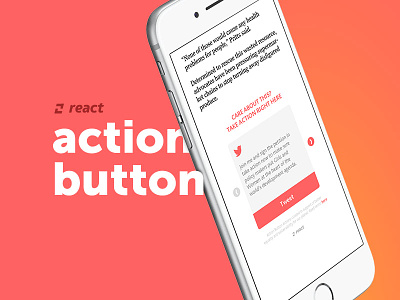 Action Button action brand branding design news press react ui ux