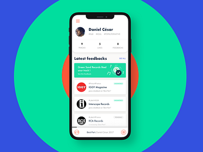 Music Feedback Dashboard - Mobile App