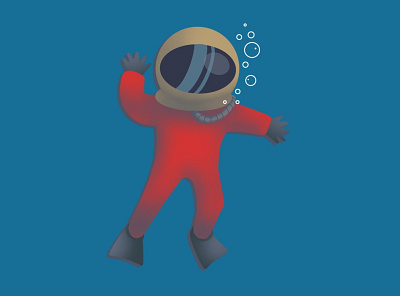 Authentic Diver diver illustration vector web asset