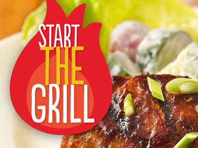 Start The Grill food grill illustration typography