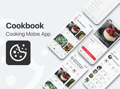 Cooking mobie iOS app app design cooking cooking app ios app ios hig ios hig monochrome prototype ui user interface ux