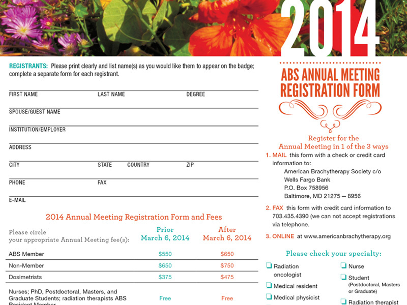 ABS Annual Meeting Registration Form by RicaMarie Arevalo on Dribbble