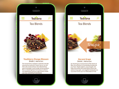 Teavana App app design iphone mobile teavana ui uiux user interface