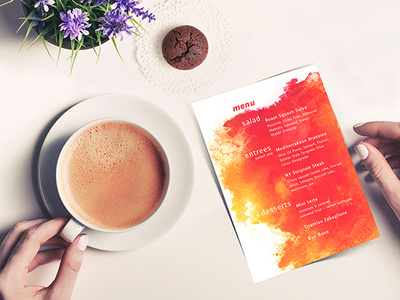 DDC Menu menu menu design print typography warm warm colors