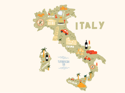 map of Italy