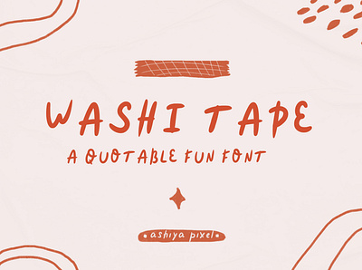 Washi Tape - a quote playful font colorful design font handwritten kids font lettering playful font quote