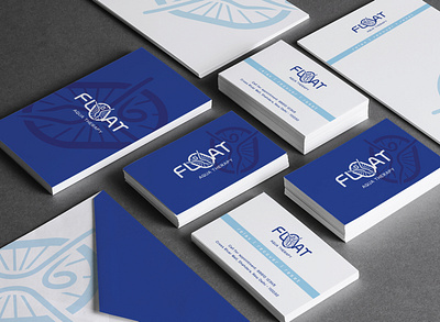 Float Aqua Therapy Branding branding branding design business card design design logo logo design stationery design vector