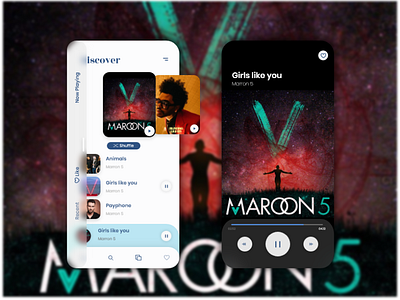 Mobile App Music Player UI