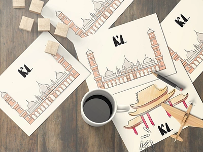 Kuala Lumpur's attractions art brand calligraphy design draw drawing font handwriting illustration inspiration ipad lettering logo postcard procreate sketch sketchbook sticker watercolor watercolour