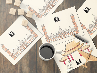 Kuala Lumpur's attractions art brand calligraphy design draw drawing font handwriting illustration inspiration ipad lettering logo postcard procreate sketch sketchbook sticker watercolor watercolour