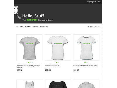 Internal Swag Store e commerce groupon internal store website