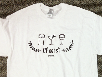 Gnome Food and Drink Cheers Tee