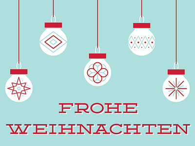 Frohe Weihnachten card christmas german holidays ornaments weihnachten
