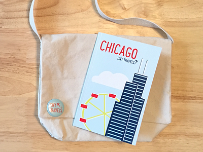 Chicago Tiny Travels bag book book cover branding button children kids travel guide