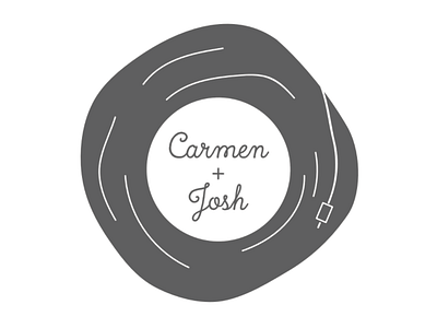 Carmen and Josh Wedding Emblem album emblem logo record wedding